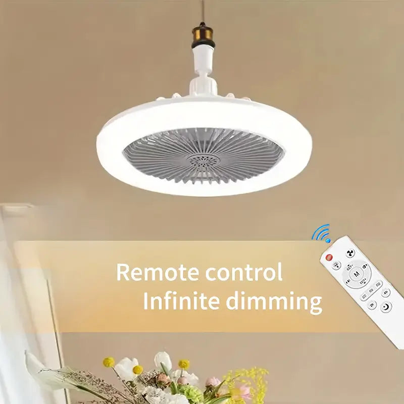White LED Dimmable Smart Ceiling Fan Light with Remote Control, 3-Speed 3-Color Temperatures (Warm White/Cool Daylight/Natural), 17 Modes, Scented Tablet Compatibility, Upgraded Crystal Lampshade.