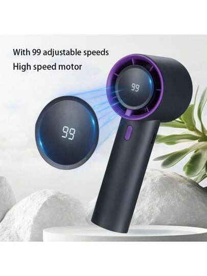 Portable Handheld Fan | Portable Air Cooler Handheld Fan Rechargeable - Hot Weather Men Women Solution with Adjustable 3 Wind Speeds for Cruise, Dorm, Home, School